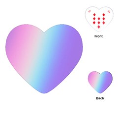 Pastel Rainbow, Color Playing Cards Single Design (heart)