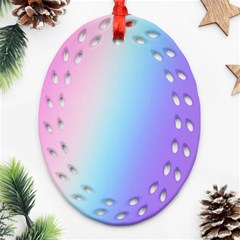 Pastel Rainbow, Color Ornament (oval Filigree)