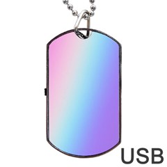 Pastel Rainbow, Color Dog Tag Usb Flash (one Side) by kyorashop23