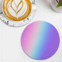 Pastel Rainbow, Color Uv Print Round Tile Coaster by kyorashop23