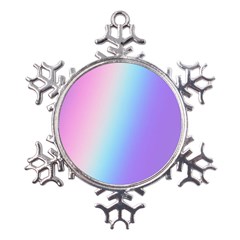 Pastel Rainbow, Color Metal Large Snowflake Ornament by kyorashop23