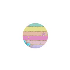 Pastel, Butterfly, Spring, Stripes, 1  Mini Magnets by kyorashop23