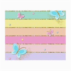 Pastel, Butterfly, Spring, Stripes, Small Glasses Cloth