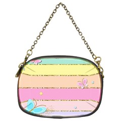 Pastel, Butterfly, Spring, Stripes, Chain Purse (two Sides) by kyorashop23