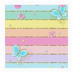 Pastel, Butterfly, Spring, Stripes, Medium Glasses Cloth (2 Sides) Front