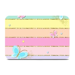 Pastel, Butterfly, Spring, Stripes, Plate Mats by kyorashop23