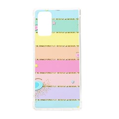 Pastel, Butterfly, Spring, Stripes, Samsung Galaxy Note 20 Tpu Uv Case by kyorashop23