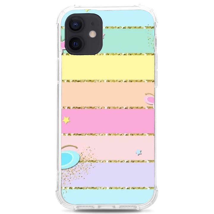 Pastel, Butterfly, Spring, Stripes, iPhone 12/12 Pro TPU UV Print Case