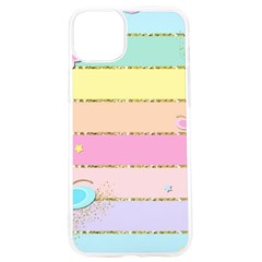 Pastel, Butterfly, Spring, Stripes, Iphone 15 Pro Tpu Uv Print Case by kyorashop23