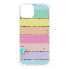 Pastel, Butterfly, Spring, Stripes, Iphone 13 Tpu Uv Print Case by kyorashop23