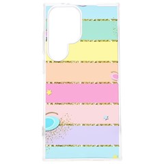 Pastel, Butterfly, Spring, Stripes, Samsung Galaxy S24 Plus 6 7 Inch Tpu Uv Case by kyorashop23