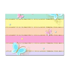 Pastel, Butterfly, Spring, Stripes, Sticker A4 (100 Pack) by kyorashop23