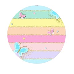 Pastel, Butterfly, Spring, Stripes, Mini Round Pill Box (pack Of 5) by kyorashop23