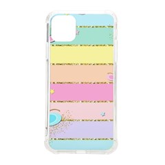 Pastel, Butterfly, Spring, Stripes, Iphone 11 Pro Max 6 5 Inch Tpu Uv Print Case by kyorashop23