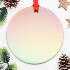 Rainbow Pastel, Purple, Gradient, Light, Led, Pink, Simple Round Ornament (two Sides)