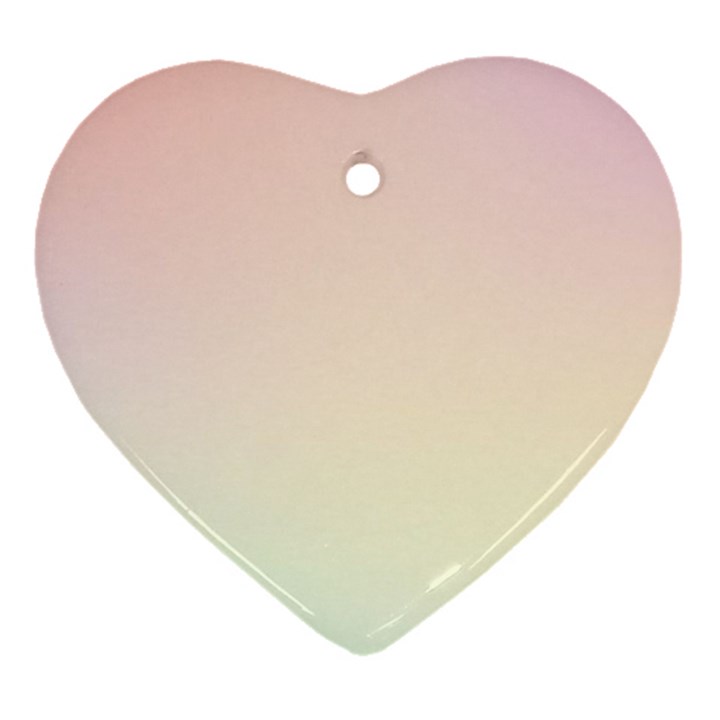 Rainbow Pastel, Purple, Gradient, Light, Led, Pink, Simple Heart Ornament (Two Sides)