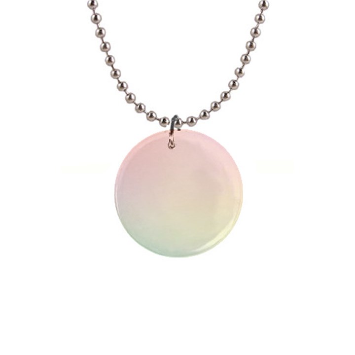 Rainbow Pastel, Purple, Gradient, Light, Led, Pink, Simple 1  Button Necklace