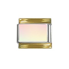 Rainbow Pastel, Purple, Gradient, Light, Led, Pink, Simple Gold Trim Italian Charm (9mm)