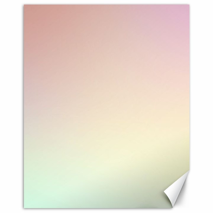 Rainbow Pastel, Purple, Gradient, Light, Led, Pink, Simple Canvas 11  x 14 