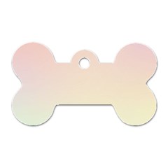 Rainbow Pastel, Purple, Gradient, Light, Led, Pink, Simple Dog Tag Bone (two Sides) by kyorashop23