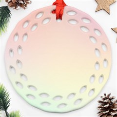 Rainbow Pastel, Purple, Gradient, Light, Led, Pink, Simple Ornament (round Filigree)