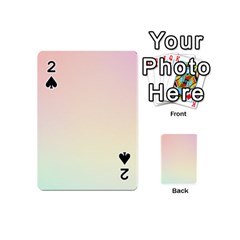 Rainbow Pastel, Purple, Gradient, Light, Led, Pink, Simple Playing Cards 54 Designs (mini) by kyorashop23