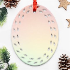 Rainbow Pastel, Purple, Gradient, Light, Led, Pink, Simple Ornament (oval Filigree)