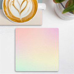 Rainbow Pastel, Purple, Gradient, Light, Led, Pink, Simple Uv Print Square Tile Coaster  by kyorashop23