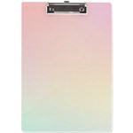 Rainbow Pastel, Purple, Gradient, Light, Led, Pink, Simple A4 Acrylic Clipboard Front