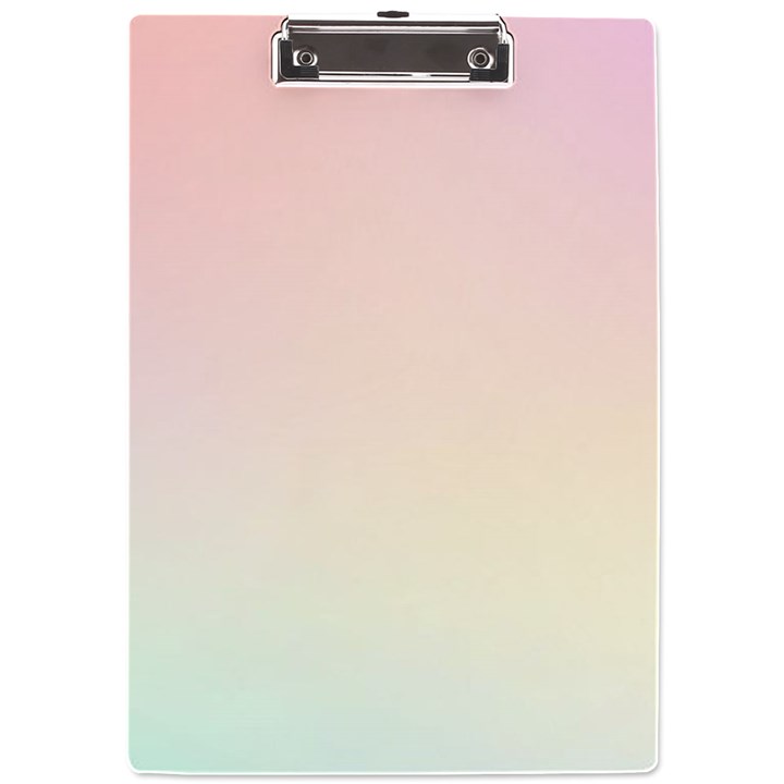 Rainbow Pastel, Purple, Gradient, Light, Led, Pink, Simple A4 Acrylic Clipboard