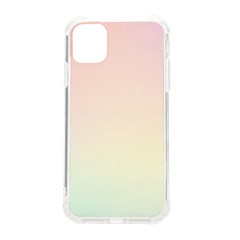 Rainbow Pastel, Purple, Gradient, Light, Led, Pink, Simple Iphone 11 Tpu Uv Print Case by kyorashop23