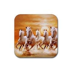 Seven Horses, Sun Rubber Coaster (square) by kyorashop23