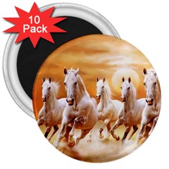 Seven Horses, Sun 3  Magnets (10 Pack)  by kyorashop23