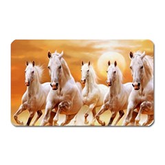 Seven Horses, Sun Magnet (rectangular) by kyorashop23