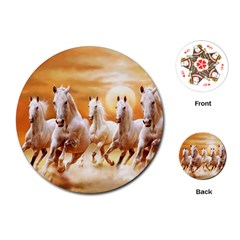 Seven Horses, Sun Playing Cards Single Design (round)