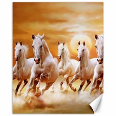 Seven Horses, Sun Canvas 11  X 14  by kyorashop23