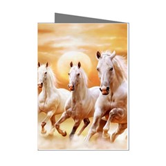 Seven Horses, Sun Mini Greeting Cards (pkg Of 8) by kyorashop23