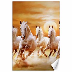 Seven Horses, Sun Canvas 12  X 18  by kyorashop23