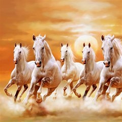 Seven Horses, Sun Play Mat (square) by kyorashop23