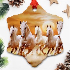 Seven Horses, Sun Snowflake Ornament (two Sides)