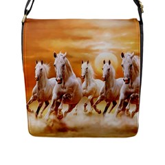 Seven Horses, Sun Flap Closure Messenger Bag (l) by kyorashop23