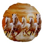 Seven Horses, Sun Large 18  Premium Round Cushions Front