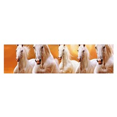 Seven Horses, Sun Oblong Satin Scarf (16  X 60 ) by kyorashop23