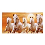 Seven Horses, Sun Satin Shawl 45  x 80  Front