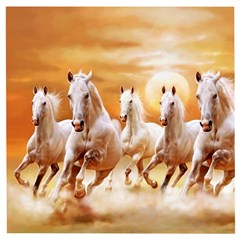 Seven Horses, Sun Wooden Puzzle Square by kyorashop23