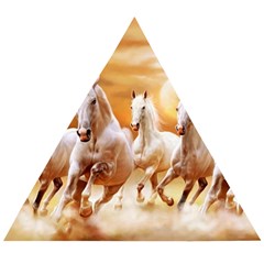 Seven Horses, Sun Wooden Puzzle Triangle by kyorashop23