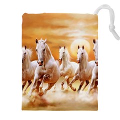 Seven Horses, Sun Drawstring Pouch (5xl) by kyorashop23