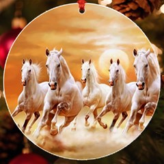 Seven Horses, Sun Uv Print Acrylic Ornament Round