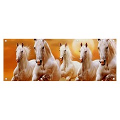 Seven Horses, Sun Banner And Sign 8  X 3  by kyorashop23