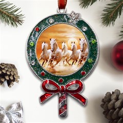 Seven Horses, Sun Metal X mas Lollipop With Crystal Ornament by kyorashop23